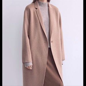 Uniqlo women double faced cocoon coat - XXS